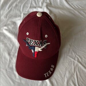 Texas burgundy baseball cap